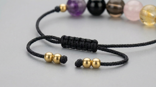 Amethyst, Obsidian, Smoky Quartz, Rose Quartz, Citrine and Black Tourmaline bracelet for home protection