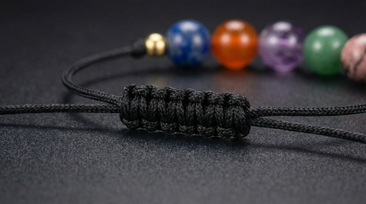 Minimalist student crystal bracelet designed to support focus and concentration while studying