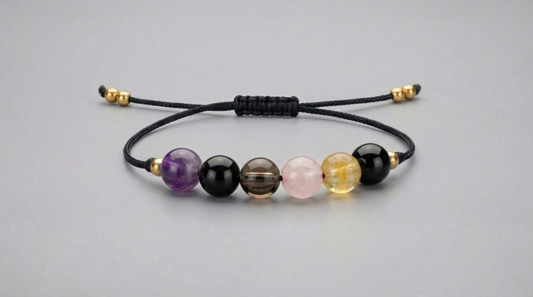 Unisex crystal bracelet designed to support a calm, grounded home atmosphere