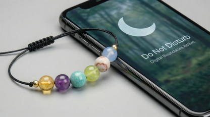Unisex emotional regulation bracelet with soft pastel and polished stones